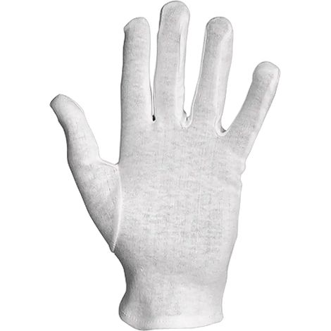 SIR SAFETY SYSTEM BIANCOSPINO Gants de protection en coton tricoté blanc Taille 9 Lot de 12 paires