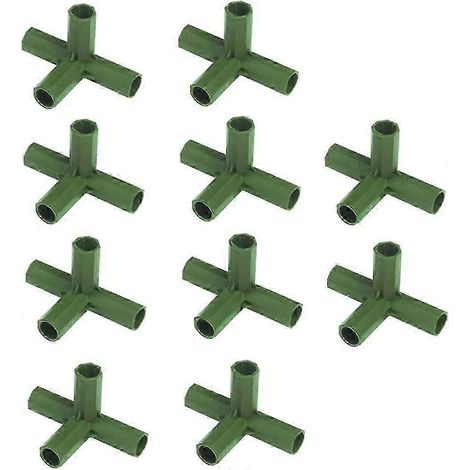 Connecteurs pour structure de serre, connecteurs pour mobilier de serre, 10 pièces, accessoires de connexion pour structure de jardin, support stable de 16 mm pour serre. (1/5)