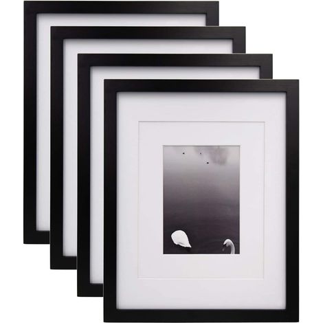 Lot de 4 cadres photo 11x14,plexiglas haute définition,montage mural,bois massif,galerie (1/5)
