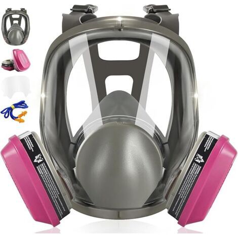 Respirateur facial complet réutilisable, Protection Respirateur Contre Gaz Vapeurs Masque Anti Poussiere pour Ponçage Polissage Soudure Graffiti (1/5)