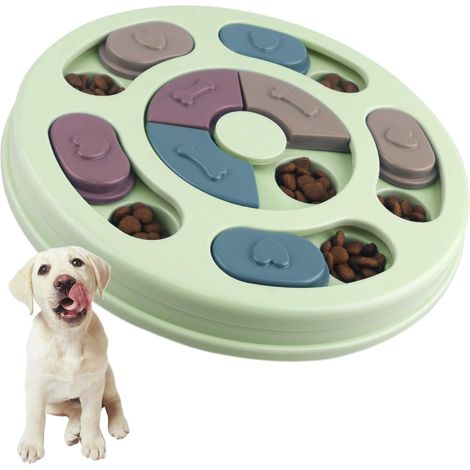 Jouets pour Chiens Intelligence Nourriture pour Chiens Jouets pour Chiots, Jouets pour Chiens ralentis, Jouets de Puzzle antidérapants pour Chiens, Chiots et Chats (Vert)-Fei Yu (1/5)