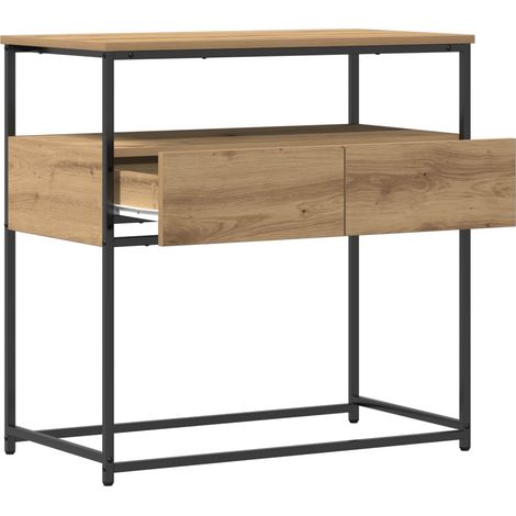 Maison Exclusive - Tavolo consolle con cassetto Rovere artigianale 75 x 40 x 75 cm