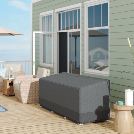 Funda protectora para mobiliario de jardín 190,5 x 72 x 63/76 cm, impermeable, anti-UV HAVRYA