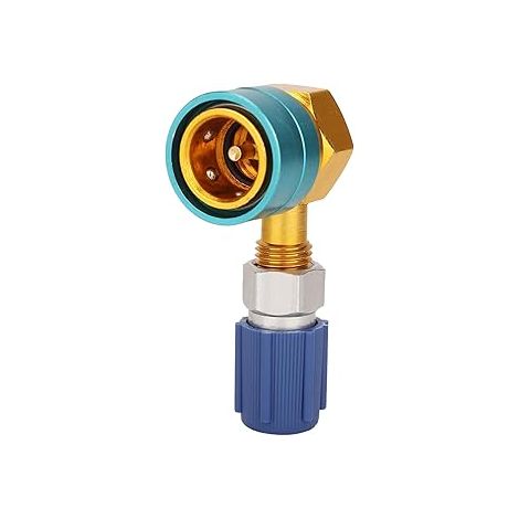 Greluma Vanne de Charge de réfrigérant R12 R410,R12 R22-1/4 mâle vers 1/4" Femelle,R410-1/4 mâle vers 5/16" Femelle,Adaptateur de sécurité vanne à Bille de contrôle de débit pour collecteur de A/C