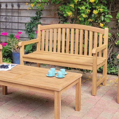 Banc en teck massif Oxford 130 cm (1/4)