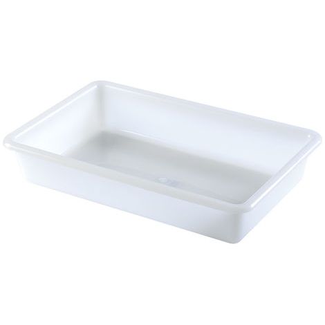 Bac Plat - 480X330XH80 mm - Blanc - Matériel CHR Pro