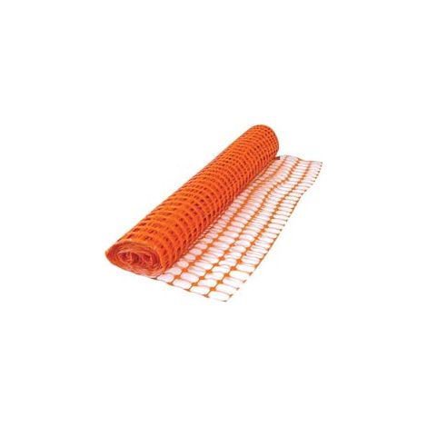 RETE IN PLASTICA PER CANTIERI m.50x1.2h. fori rettangolari mm.100x40 120g/mq TREX