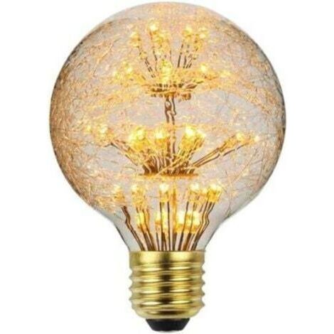 LED-Vintage-Glühbirne RGB Feuerwerk Edison Glühbirne 3W 220/240V E27 Dekorative Glühbirne (G80) [Energieklasse G] (1/4)