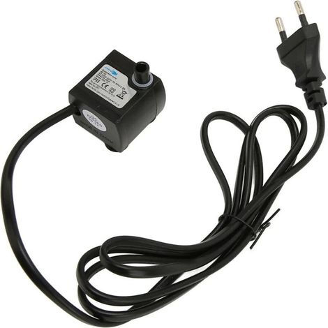 Mini Pompe à Eau Submersible Réglable Silencieuse Étanche IPX8 avec Ventouse pour Aquarium, Prise EU 220-240V (1/5)