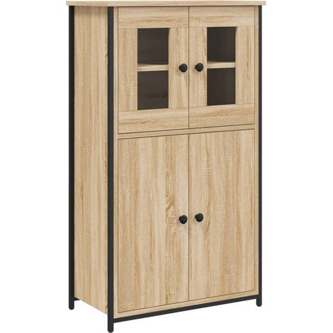 Buffet,Bahut,Meuble de Rangement haut chêne sonoma 62x32x106,5 cm bois d'ingénierie CFW23959 (1/5)