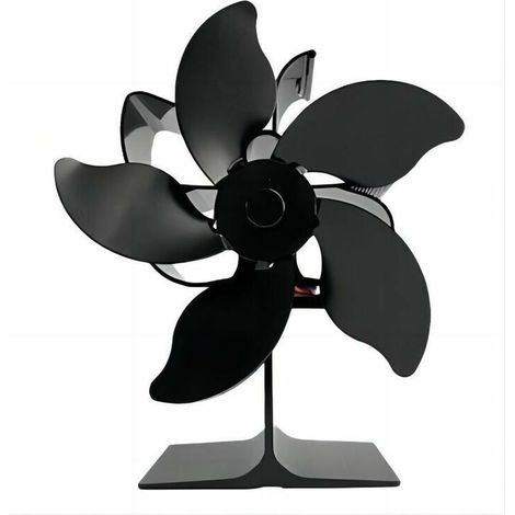 Fuel-saving thermodynamic stove fan for fireplace and stove accessories, eco-efficient fan, 5 blades, aluminum alloy (1/5)