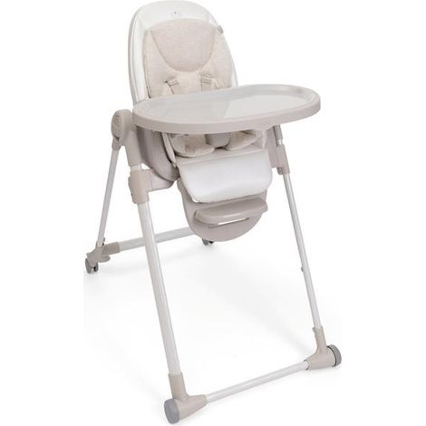 Chaise haute Chicco Polly Armonia avec fonction inclinable, coloris Mother Pearl + barre de protection offerte (1/5)