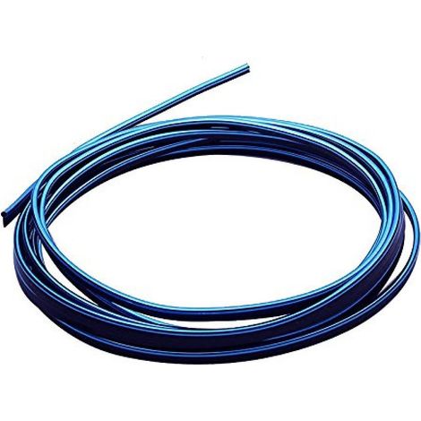 TRADE SHOP - Striscia Profilo Decorativa Adesivo Cromato Cromata Blu Ws1180 5 M Interno Auto -