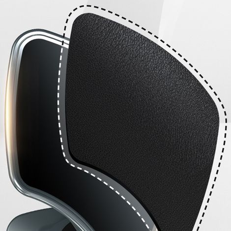 Cuisses de maintien pour homme, en EVA antidérapant et métal PP, noires (1/5)