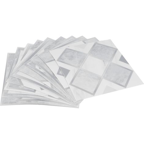 10 Pans Muraux de Salle de Bain Autocollants Imperméables Adhésifs Décoration Maison Salon (1/5)