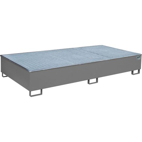 Bauer Regalwanne mit PE-Einsatz RW-GR 2700-3 PE, lackiert, Mausgrau