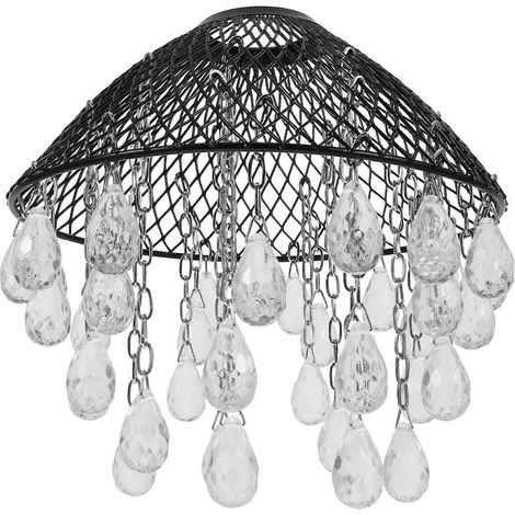Suspension goutte d'eau, abat-jour en acrylique cristal d'eau, compatible avec éclairage d'appoint, abat-jour en métal (1/5)