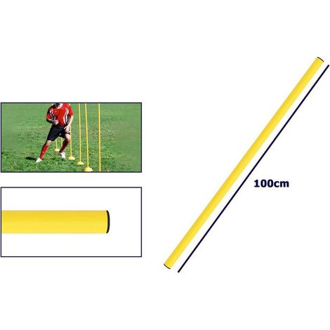 Trade Shop - Marcatori Per Allenamento 100 Cm Calcio Ostacoli Slalom Colori Fluo E Resistenti -      Amarillo