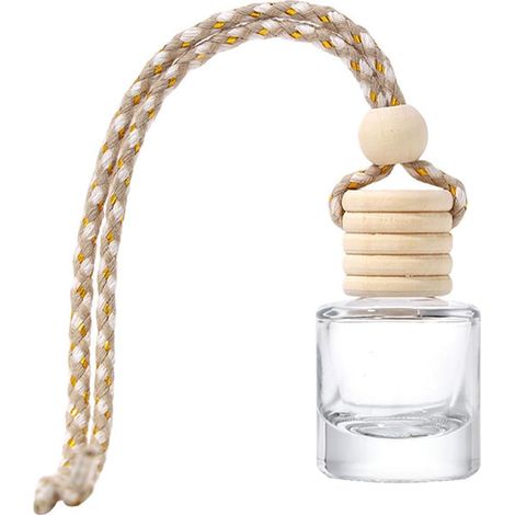 Lot de 5 flacons de parfum pour voiture - 8 ml - Avec cordon de serrage - Décoration à suspendre (1/5)