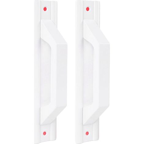 Poignée porte coulissante alliage aluminium sans perçage minimaliste moderne tirage porte pour grange placard armoire tiroir blanc (1/5)