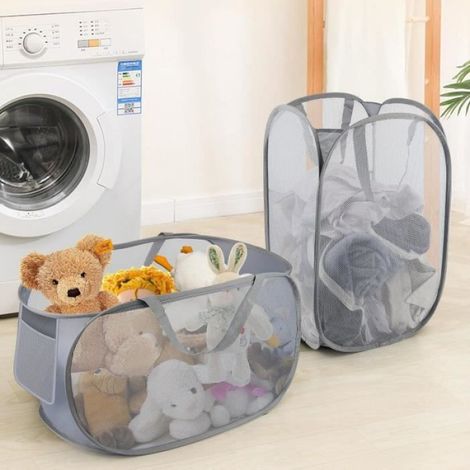 Panier à Linge pliable - - Blanc - Contemporain - Accessoires de buanderie (1/4)