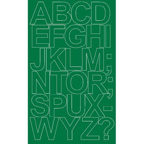 Lettere adesive autoadesive da 12 cm, verdi lucide