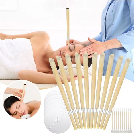 10 Ohrkerzen aus Bienenwachs für die Aromatherapie