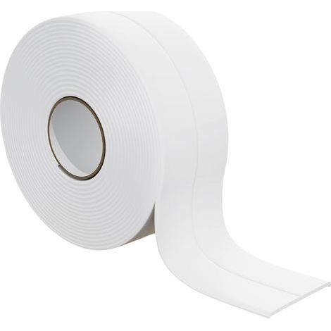 Lavello da cucina bianco, 3,8 x 320 cm, 1 lavello sigillato e resistente all'olio con bordo a prova di umidità e guarnizione. (1/5)