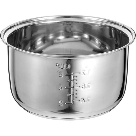 Cuve Inox Pour Cuiseur À Riz Électrique Pot Intérieur De Remplacement Antiadhésif 8.27 X 4.33 in Compatibilité Universelle Chauffe Uniforme Maison Ou Bureau (1/5)