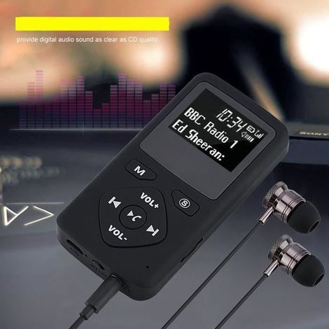 Récepteur Radio DAB Portable DAB/DAB+ - Lecteur MP3 - Bluetooth 4.0 - Écouteurs inclus (1/4)