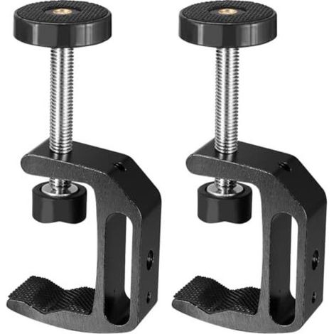 2 serre-joints en C, serre-joints de table réglables, serre-joint de support réglable 0-47 mm pour tuyaux, serre-joint à vis en aluminium, serre-joint à vis pour le travail du bois, l'installation de (1/5)
