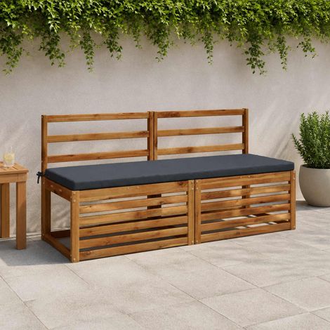 vidaXL Cuscino per panchina SOEST 100% Poliestere Blu Scuro