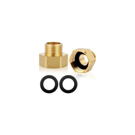 2 Pièces Réducteur en Laiton Adaptateur, 3/4 "Femelle à 1/2" Mâle BSP Filetage en Laiton Douille Hexagonale Connecteur de Réduction, Réducteur Femelle Mâle, pour la Conversion de Tuyau (1/5)