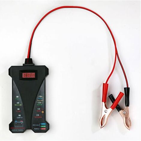 Pair Testeur de batterie 12 V pour voitures, camions, motos, voltmètre numérique, alternateur, analyseur de système de charge (1/3)