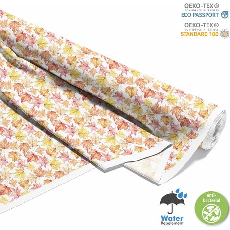 OUTDOOR DEKOSTOFFE OXFORD - Motiv Ahornblätter - Aquarell
