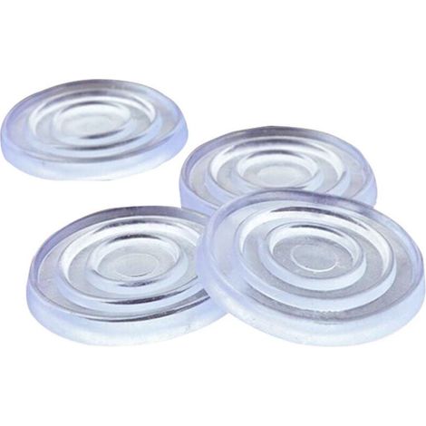 50pcs Pare-Chocs de Dessus de Table en Verre, tampons en Caoutchouc disques en Plastique pour Dessus de Table en Verre, Pare-Chocs adhésifs Ronds Transparents (1/4)