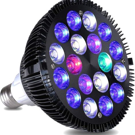 Lampe LED E27 per acquario – Illuminazione blu PAR38 con spettro UV per la crescita delle piante acquatiche, coralli e alghe – Luce di coltura per acquari