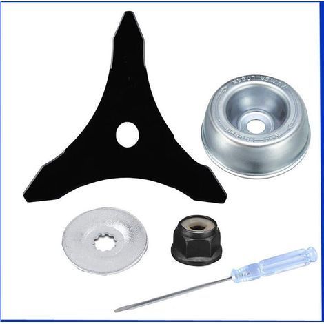 Kit di manutenzione per lama decespugliatore con adattatore per lama da tosaerba (1/4)