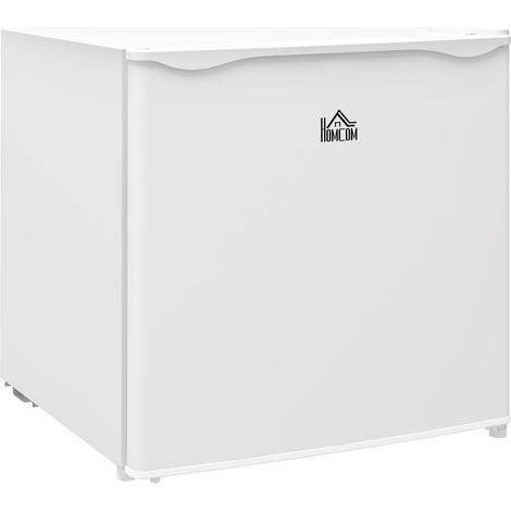 Congélateur blanc miniature 35 L avec température réglable et porte réversible, idéal camping et petit espace, design compact et pratique
