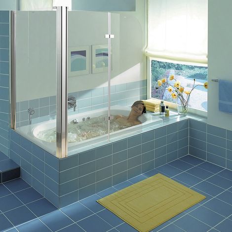 Attacco vasca Melko vasca da bagno ad angolo box doccia ad angolo box doccia parete divisoria doccia parete doccia vasca da bagno pieghevole (1/5)