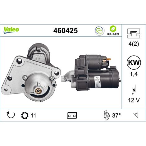 Démarreur VALEO 460425 CITROËN 28100-YV010 28100-YV011 28100-YV01184 28100YV010