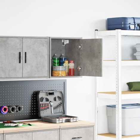 Maison Exclusive - Pensile per Garage Grigio Cemento in Legno Multistrato