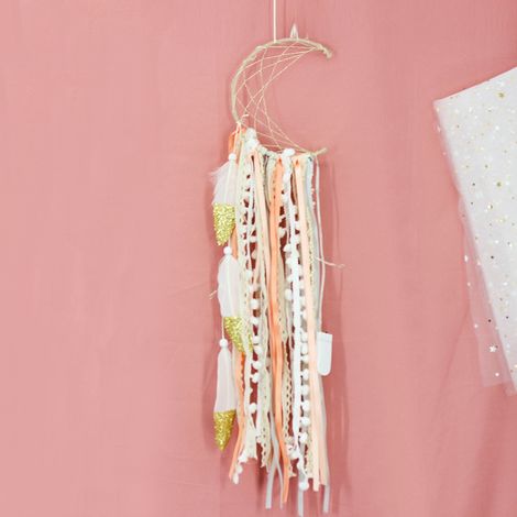 Einzigartige Monddeko, Traumfänger-Nachtlicht, Wandbehang fürs Schlafzimmer, Mädchengeburtstagsgeschenk (1/5)