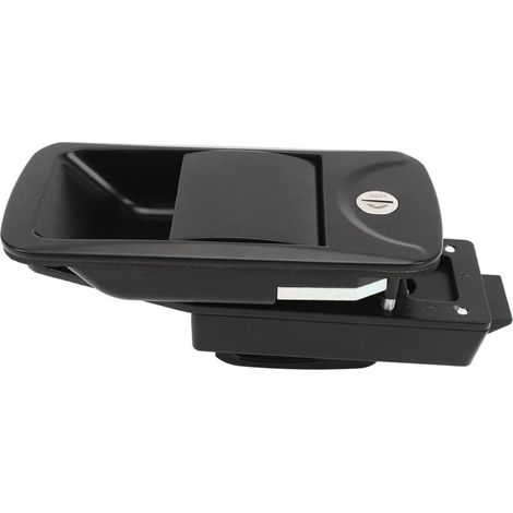 Jeffergarden Serrure de porte pour camping-car avec 2 clés, poignée de verrouillage encastrée en alliage de zinc, pour yacht ou caravane, noire, 15,7 x 7,6 cm (1/5)