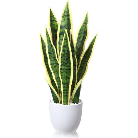 Kunstpflanze 40cm Topf Indoor Wohnzimmer 1 Stück sansevieria (1/5)
