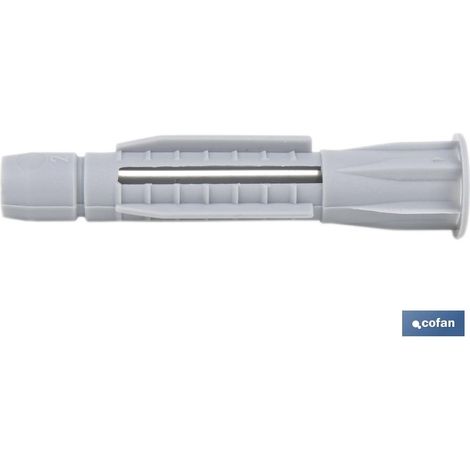 COFAN taco universal 6 mm   caja 150 unid. , Tacos anudables de gran expansión para la fijación sobre materiales macizos o huecos. Con collarín para evitar que se cuele en el inter (1/4)