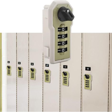 Cadenas à code de sécurité à 4 chiffres avec clé (85 x 38 x 21 mm), cadenas à combinaison à 4 chiffres, pour armoire, placard, tiroir