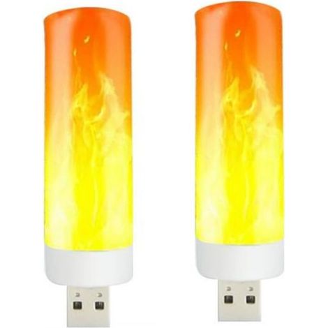 Lot de 10 ampoules LED USB effet flamme 5 W lumens Ampoules à effet flamme Ampoule à effet feu Ampoule LED effet flamme (1/5)