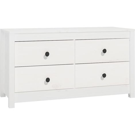 Armadietto Bianco 100x40x54 cm in Legno Massello di Pino DAS559495 (1/5)