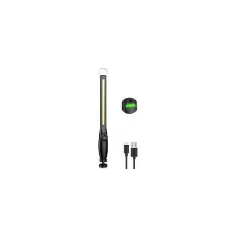 Baladeuse Led Mecanicien, Lampe de Travail Rechargeable, COB Lampe Atelier Dimmable, Lampe de Poche LED pour Voiture, Garage, Camping (1 Pièces)